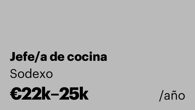 Jefe/a de cocina