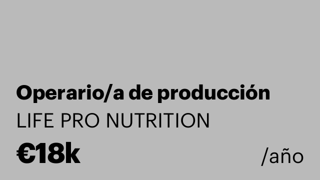 Operario/a de producción