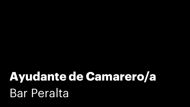 Ayudante de Camarero/a