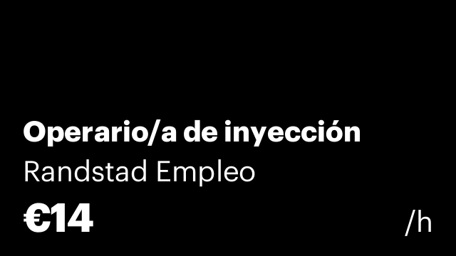 Operario/a de inyección