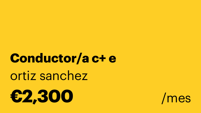 Conductor/a c+ e