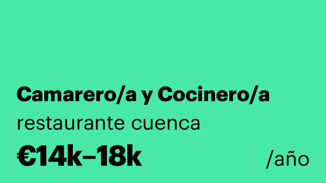 Camarero/a y Cocinero/a