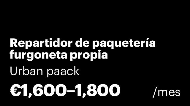 Repartidor de paquetería furgoneta propia