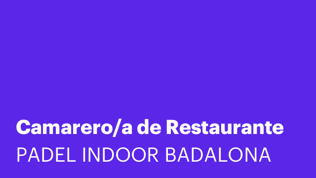 Camarero/a de Restaurante