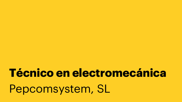 Técnico en electromecánica