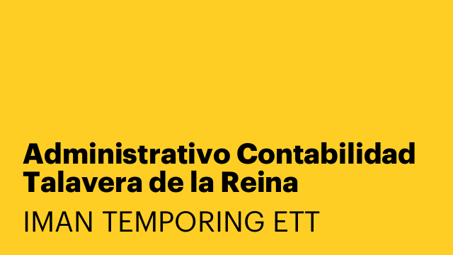 Administrativo Contabilidad Talavera de la Reina