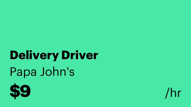 Delivery Driver
