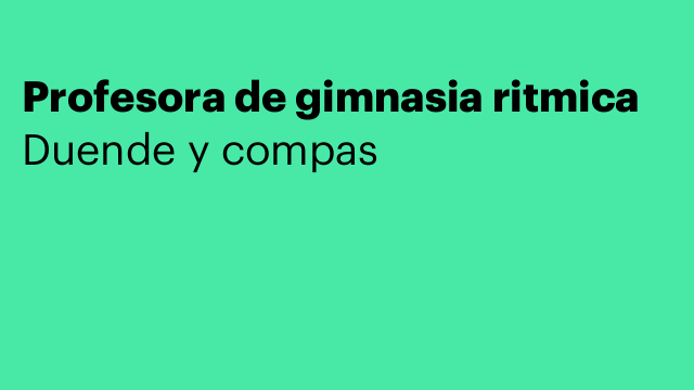 Profesora de gimnasia ritmica