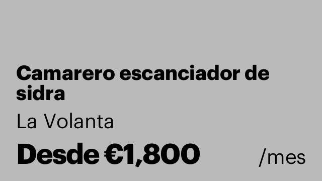 Camarero escanciador de sidra