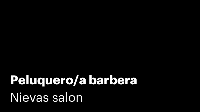 Peluquero/a barbera