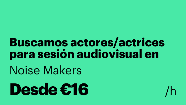 Buscamos actores/actrices para sesión audiovisual en Madrid