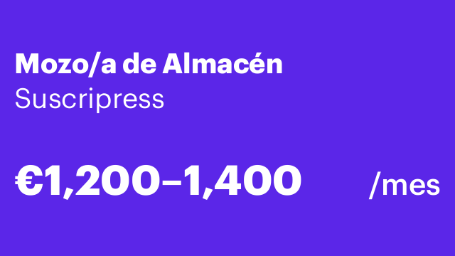 Mozo/a de Almacén