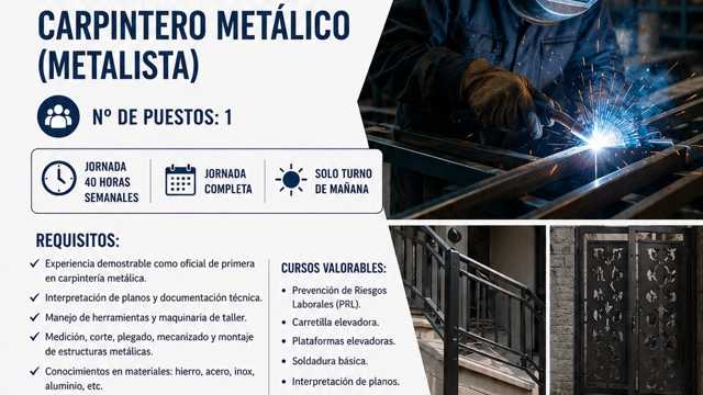 Carpintero metálico oficial 1ª (METALISTA)