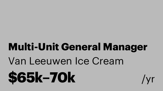 Multi-Unit General Manager
