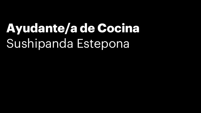 Ayudante/a de Cocina