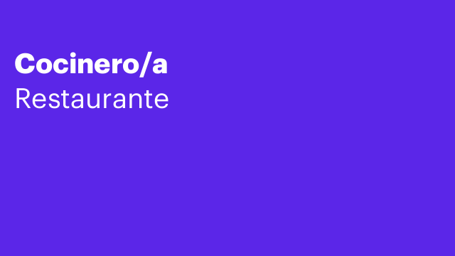 Cocinero/a