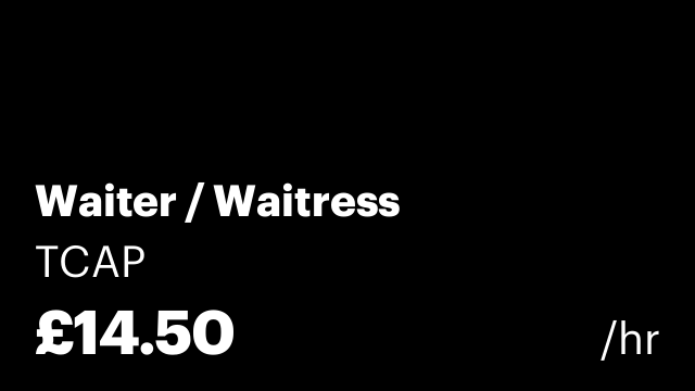 Waiter / Waitress
