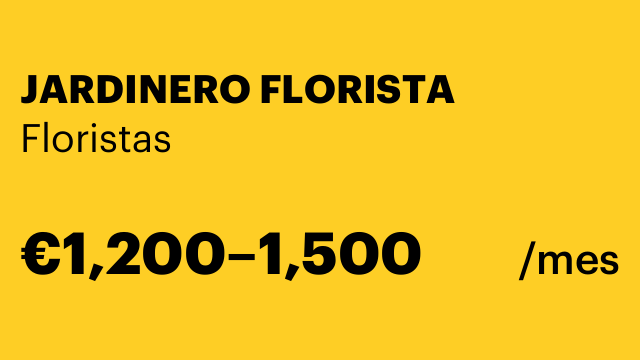 JARDINERO FLORISTA