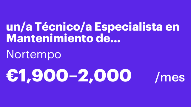 un/a Técnico/a Especialista en Mantenimiento de Instalaciones