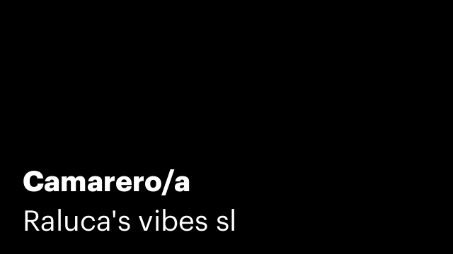 Camarero/a