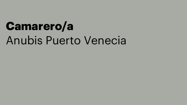 Camarero/a