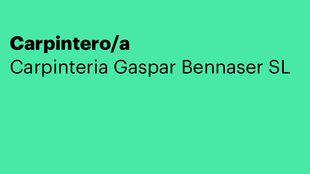 Carpintero/a