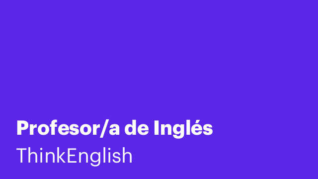 Profesor/a de Inglés
