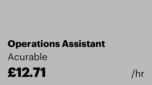 Operations Assistant