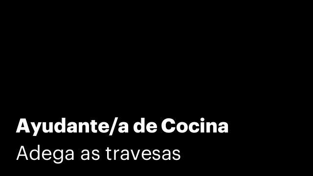 Ayudante/a de Cocina