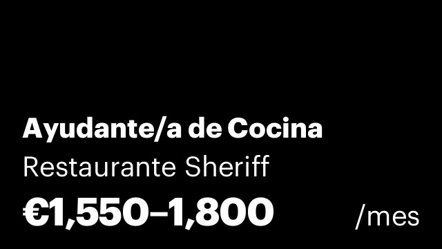 Ayudante/a de Cocina