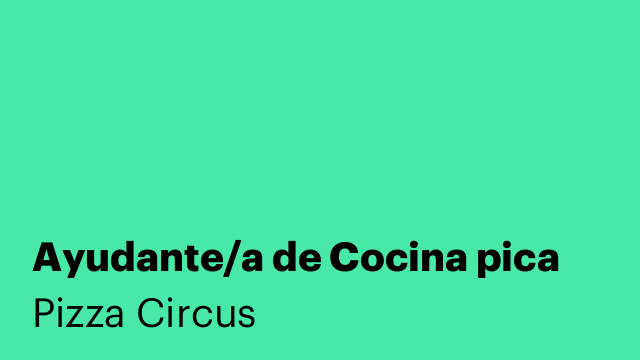 Ayudante/a de Cocina pica