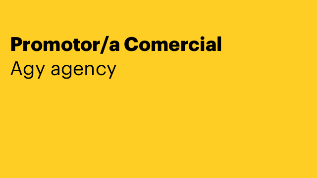 Promotor/a Comercial
