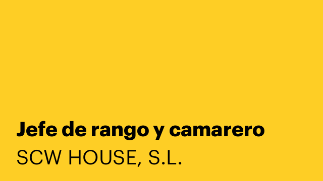 Jefe de rango y camarero