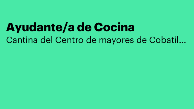 Ayudante/a de Cocina