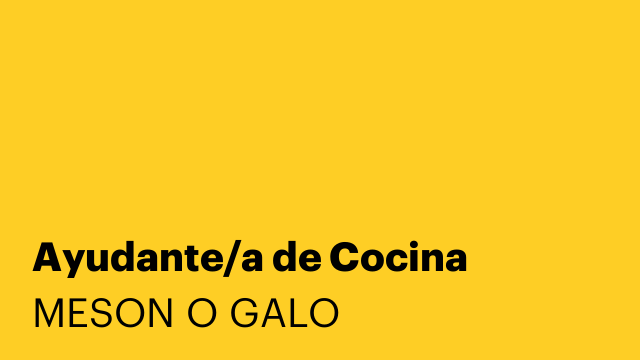 Ayudante/a de Cocina