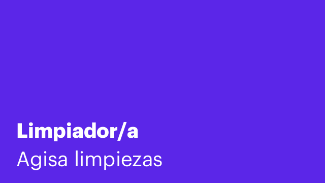 Limpiador/a