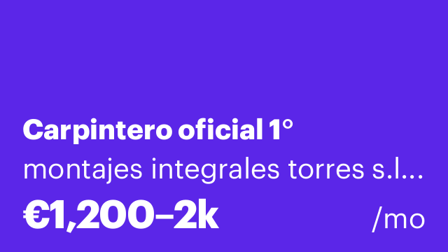 Carpintero oficial 1°