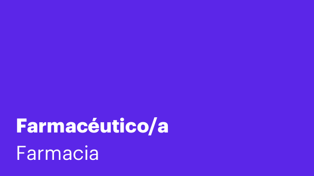 Farmacéutico/a