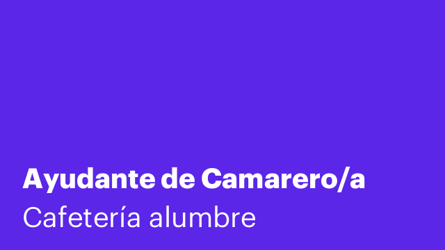 Ayudante de Camarero/a