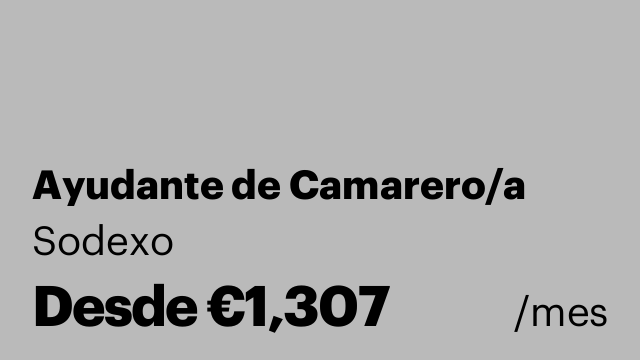Ayudante de Camarero/a