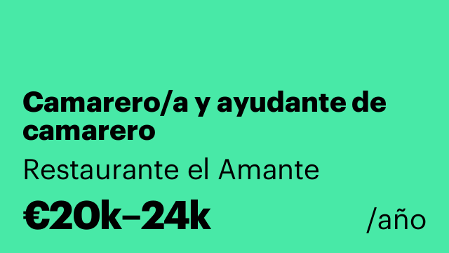 Camarero/a y ayudante de camarero
