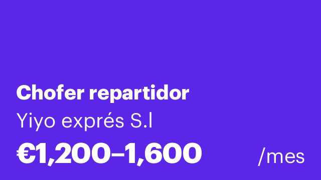 Chofer repartidor