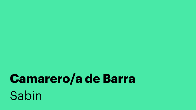 Camarero/a de Barra