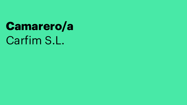 Camarero/a