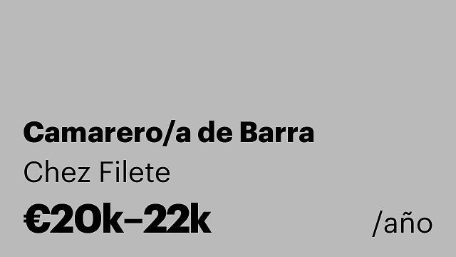 Camarero/a de Barra