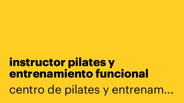 instructor pilates y entrenamiento funcional