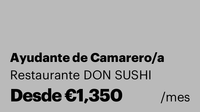 Ayudante de Camarero/a