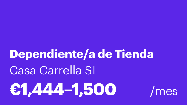 Dependiente/a de Tienda