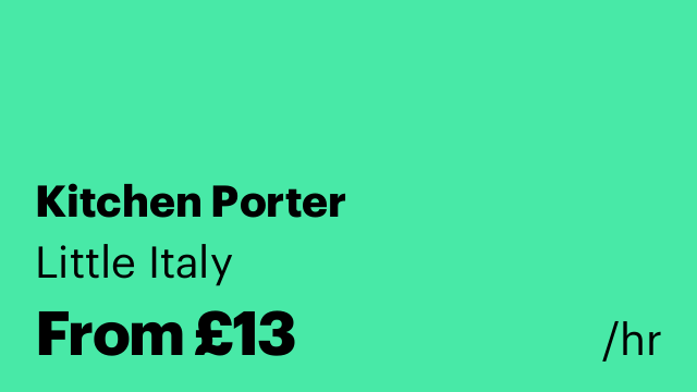 Kitchen Porter