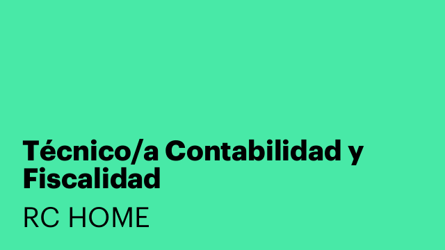 Técnico/a Contabilidad y Fiscalidad